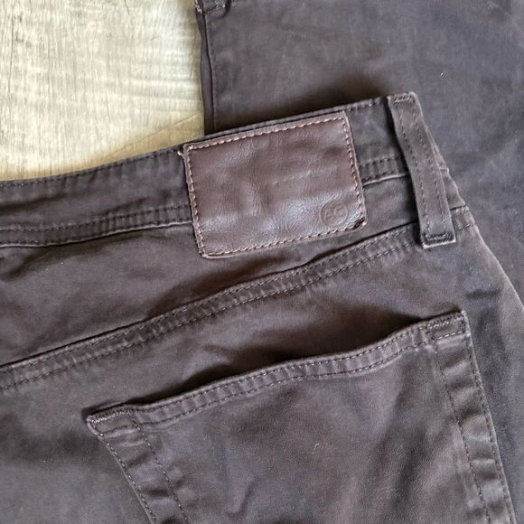 AG Adriano Goldschmied The Tellis Dark Brown Pants mens size 33 office work - Picture 7 of 8